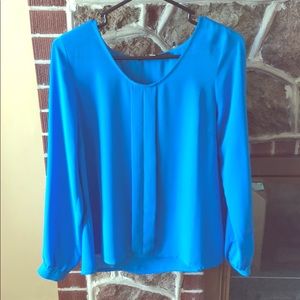 Blue long sleeve blouse